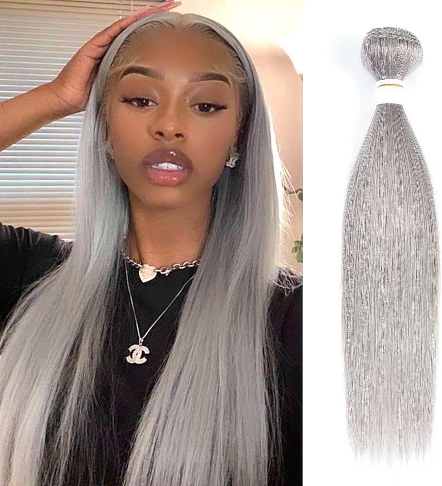 Stema Grey Straight Virgin Hair Bundles